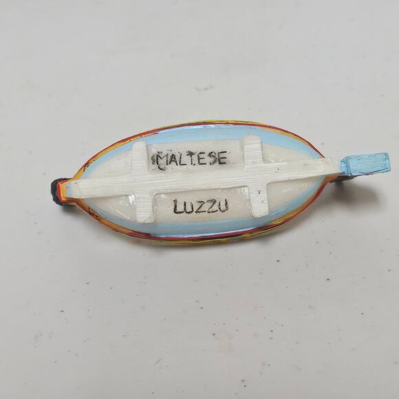 Maltese Luzzu - Traditional Maltese Fishing Boat Figurine - No chips - Picture 5 of 8